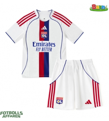 Olympique Lyonnais Hemmaställ Barn 2025-26 Kortärmad (+ Korta byxor)